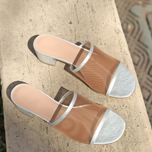 Maryam Nassir Zadeh Shoes - Maryam Nassir Zadeh Sophie Sandals- Foiled US 8.5